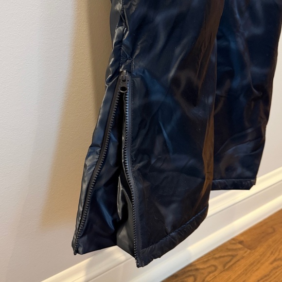 ASOS Navy Belted Ski Suit w/ Faux Fur Hood - Picture 6 of 12